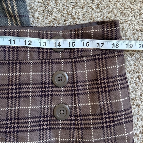 🦋 GAP Factory Mauve Plaid Mini Skirt Office Preppy School Girl Size 14 - Picture 5 of 6